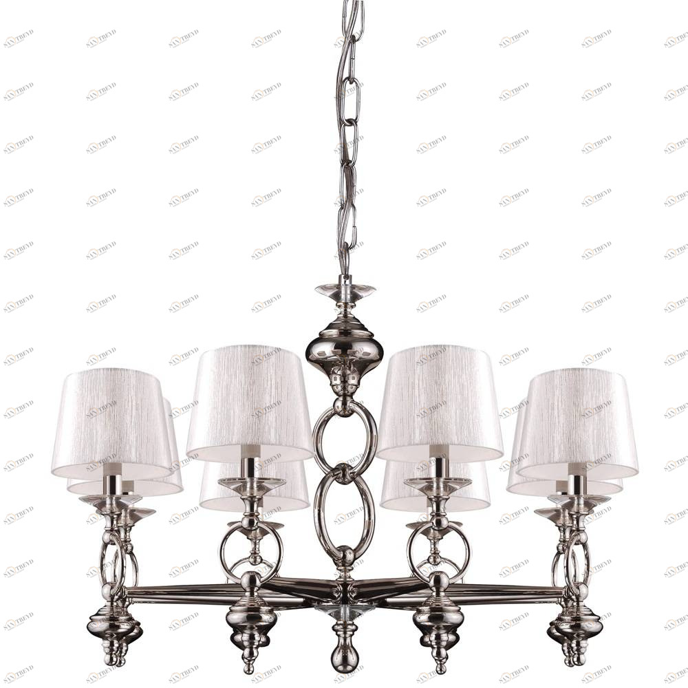 Подвесная люстра Crystal Lux Xcom SP8 серебро CRYSTAL LUX ДИЗАЙНЕРСКИЕ, XCOM 059462 Серебро 