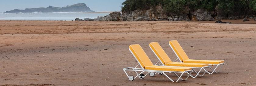 iSimar Откидной алюминиевый садовый шезлонг на колесиках Barceloneta 8109 - Вид №2