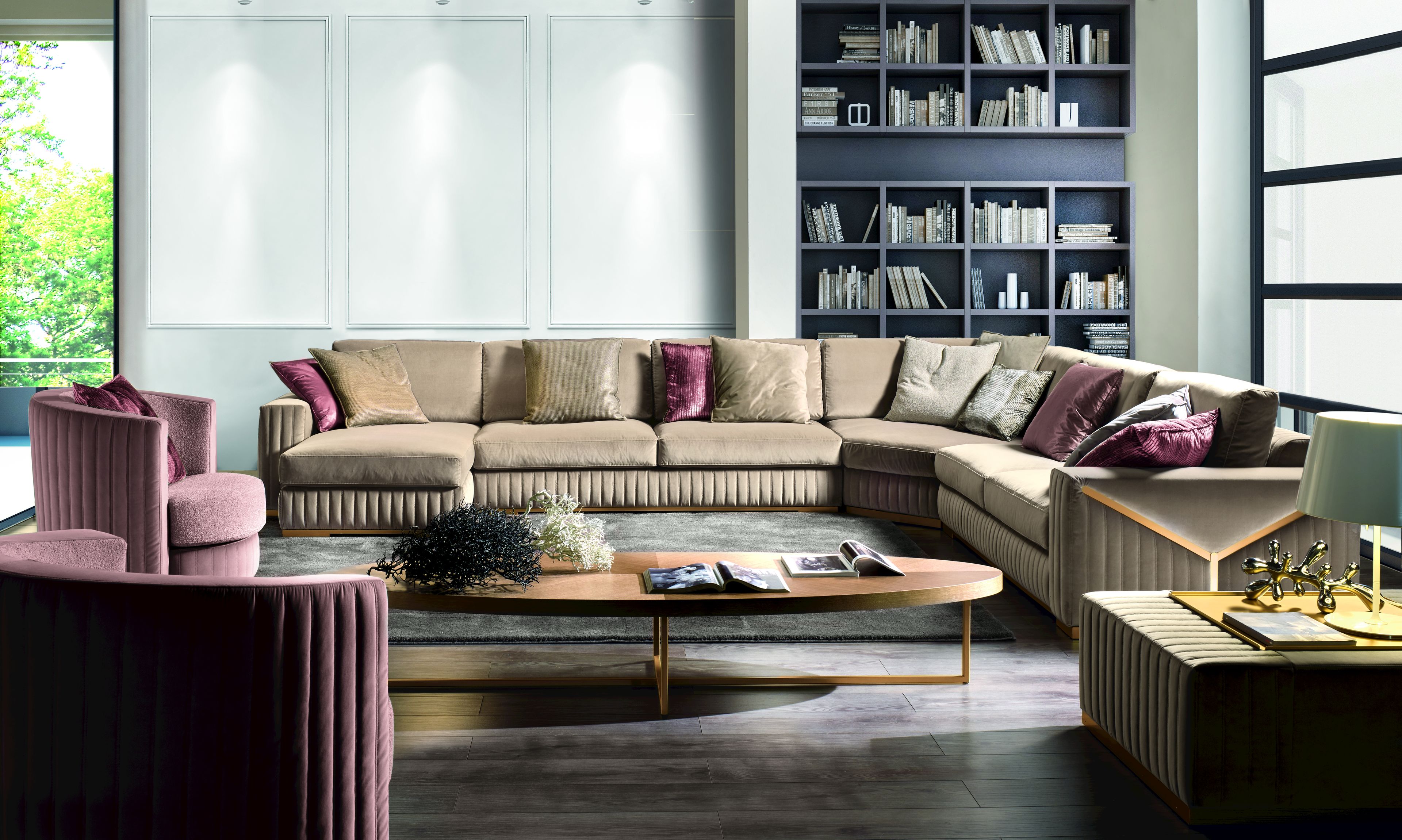 Бархатный угловой диван Former In Italia ARCH-00122107 - Вид №4