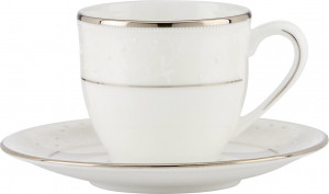 10563275 Lenox Чашка кофейная с блюдцем Lenox "Чистый опал" 90мл Фарфор костяной