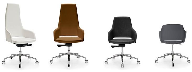 Sinetica Регулируемое по высоте кресло для руководителя из кожи с 5 спицами и высокой спинкой Captain sun-id-1454172 - Вид №3