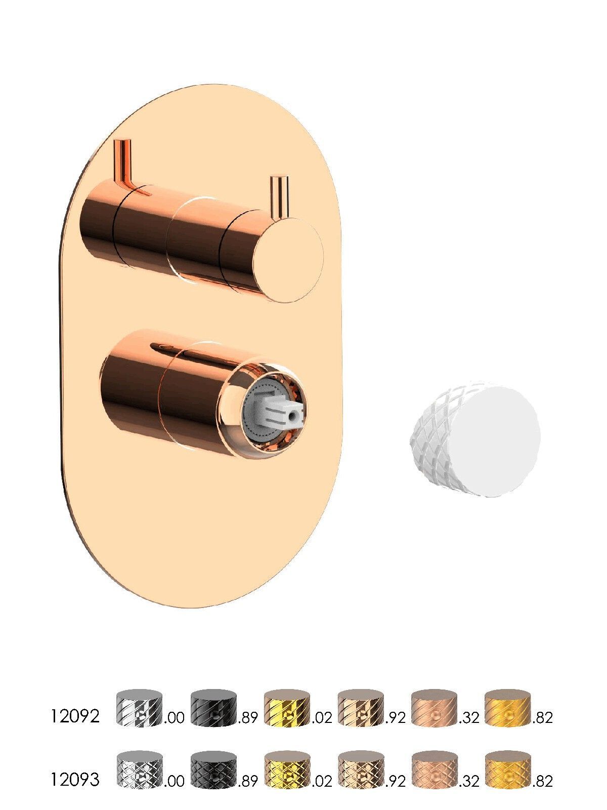 Встраиваемый однорычажный смеситель для душа с переключателем Rubinetterie Frattini Pepe XLS ARCH-00140714 - Вид №6