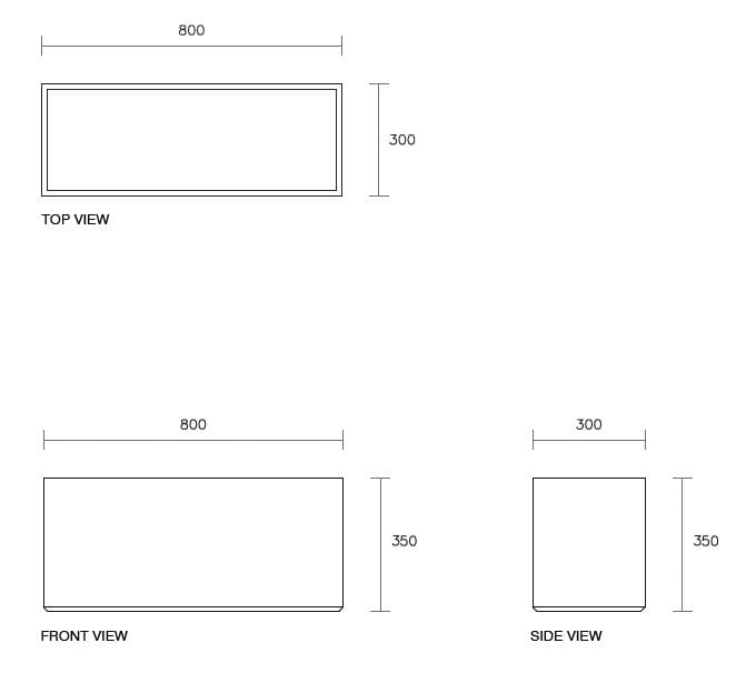 Плантатор из армированного волокном бетона SIT коробка ARCH-00001869 - Вид №4