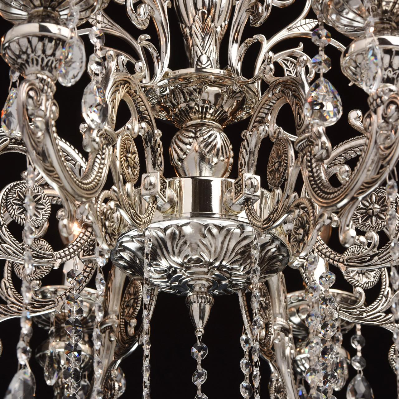 Подвесная люстра MW-Light Селена 10 482013708 MW-LIGHT ДИЗАЙНЕРСКИЕ, СЕЛЕНА 186204 Серебро  - Вид №1