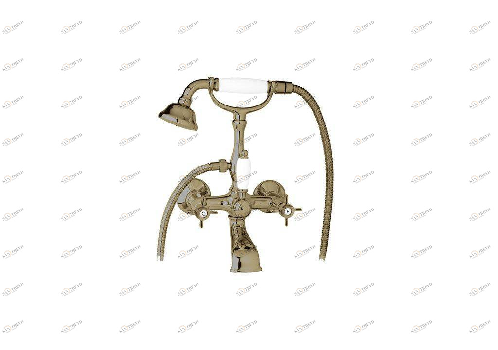 Смеситель для ванны с ручным душем, шлангом 150 см CEZARES LORD-VD-02-Bi