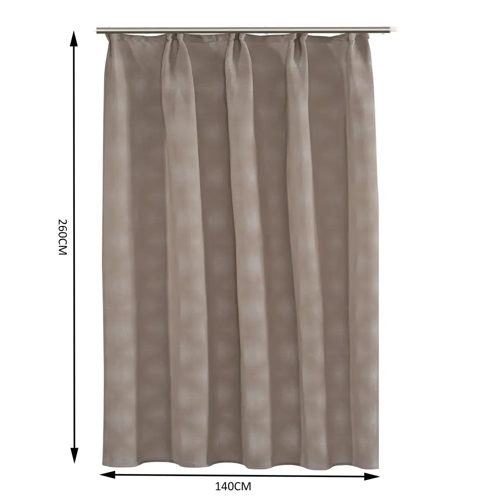 Штора на ленте Inspire Lebet 140x260 см цвет серо-коричневый 83562003 STLM-2149224  - Вид №2