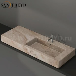 IN136DASB Накладная раковина на столешницу  прямоугольная Ceramica Globo INCANTHO