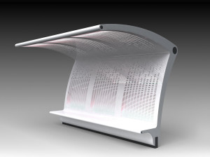 Стальной навес для автобусной остановки