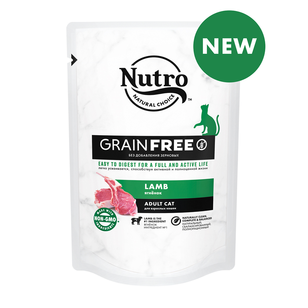 ПР0059473 Корм для кошек Ягненок пауч 70г NUTRO  - Вид №1