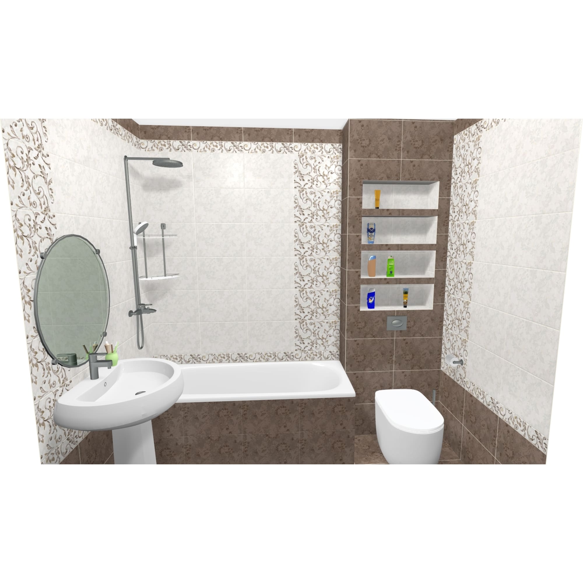 17085469 Бордюр «» 27.5х6.2 см цвет белый Флориан Santreyd  - Вид №4