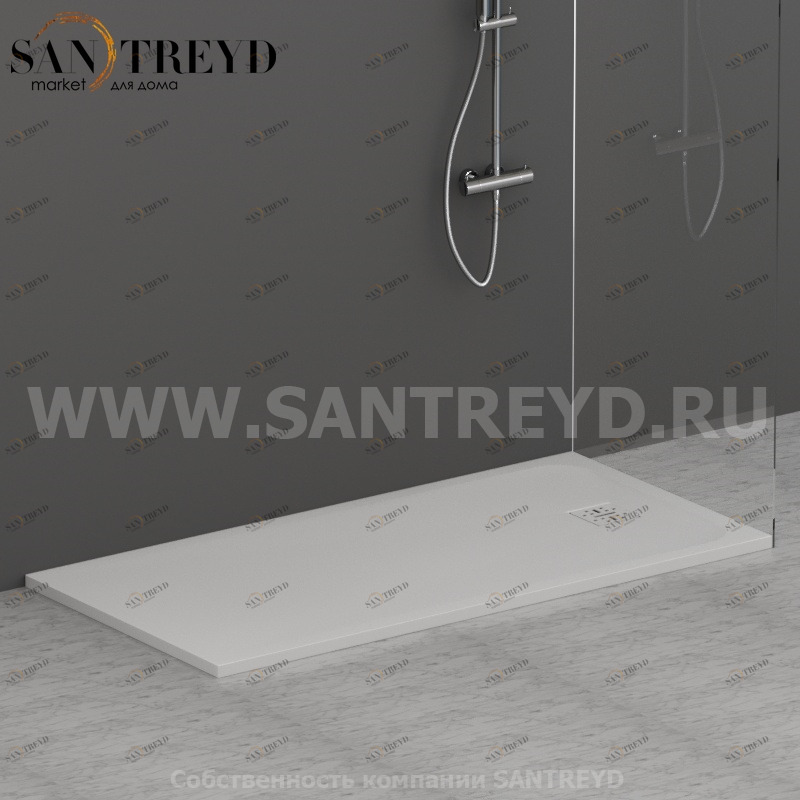 DP16080501 Душевой поддон 160х80 см цвет Белый бархат Globo DOCCIAPIETRA Италия Ceramica Globo