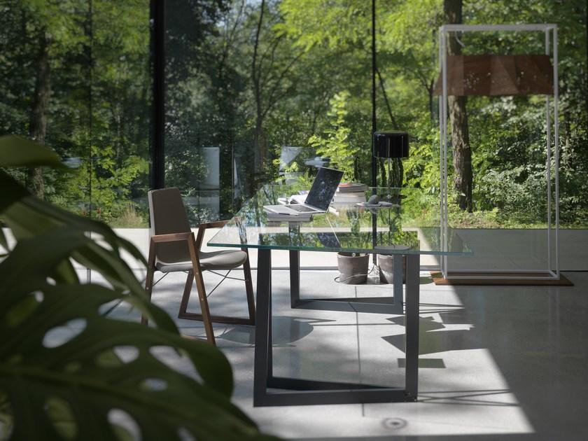 Casamania & Horm Прямоугольный стол из металла и стекла Quadror™ sun-id-1499047 - Вид №8