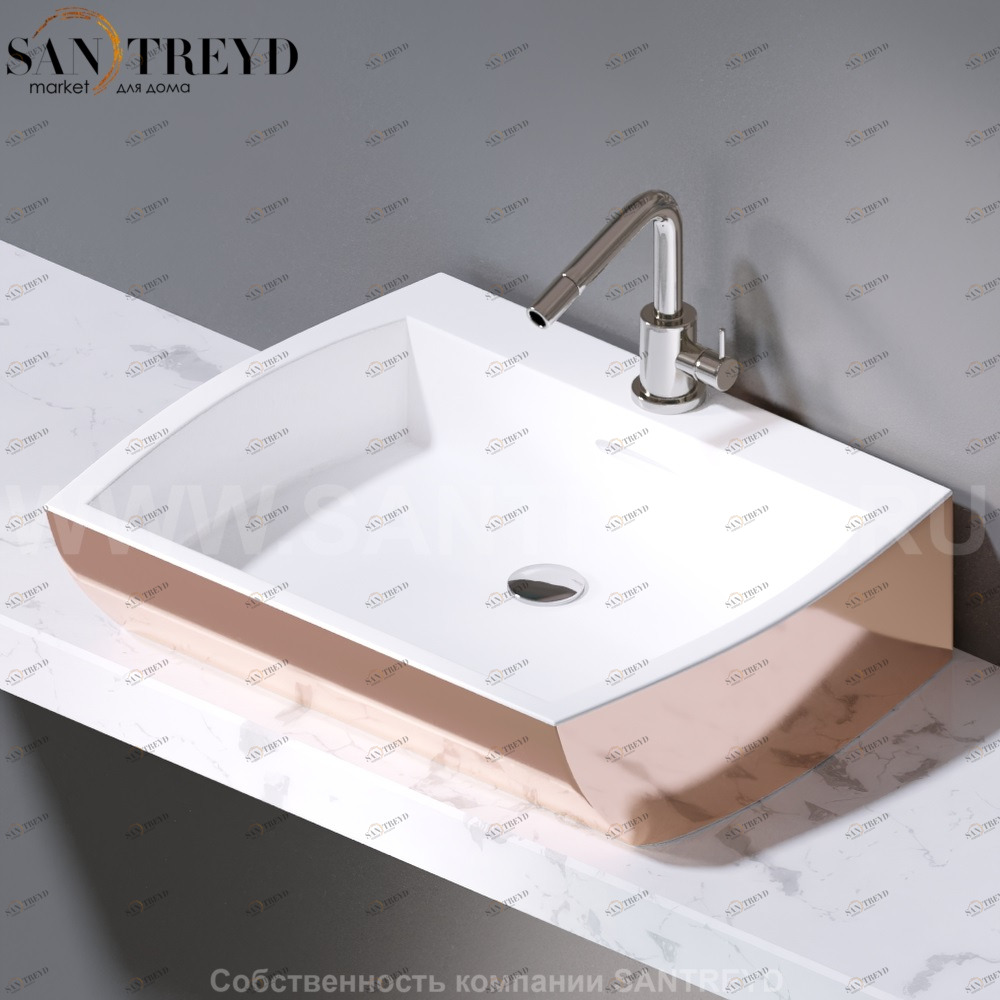 L282.257 Накладная раковина на столешницу  овальная A. e T. Italia SQUARE AeT ITALIA