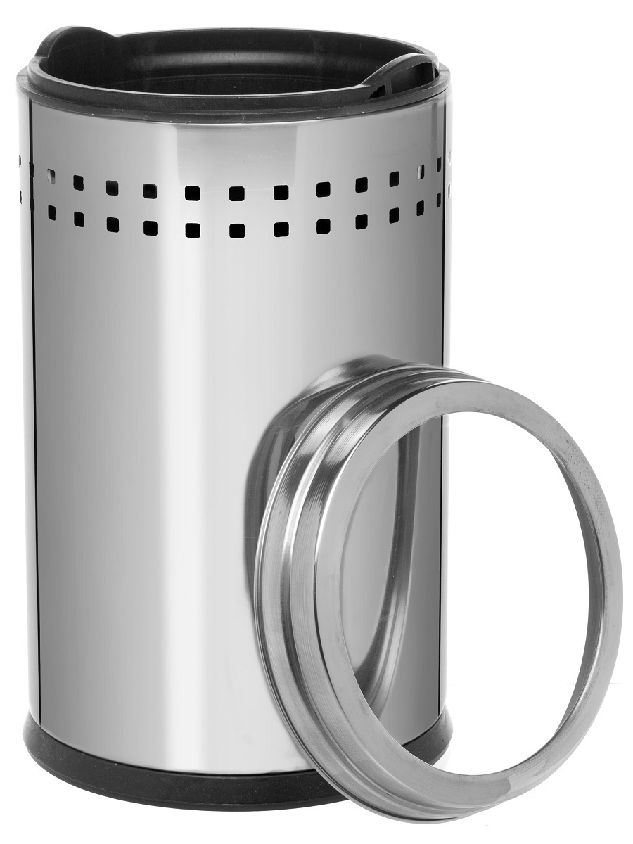 Ведро для мусора  без крышки Lupus 8L Chrome NAVAKO 11104 - Вид №1