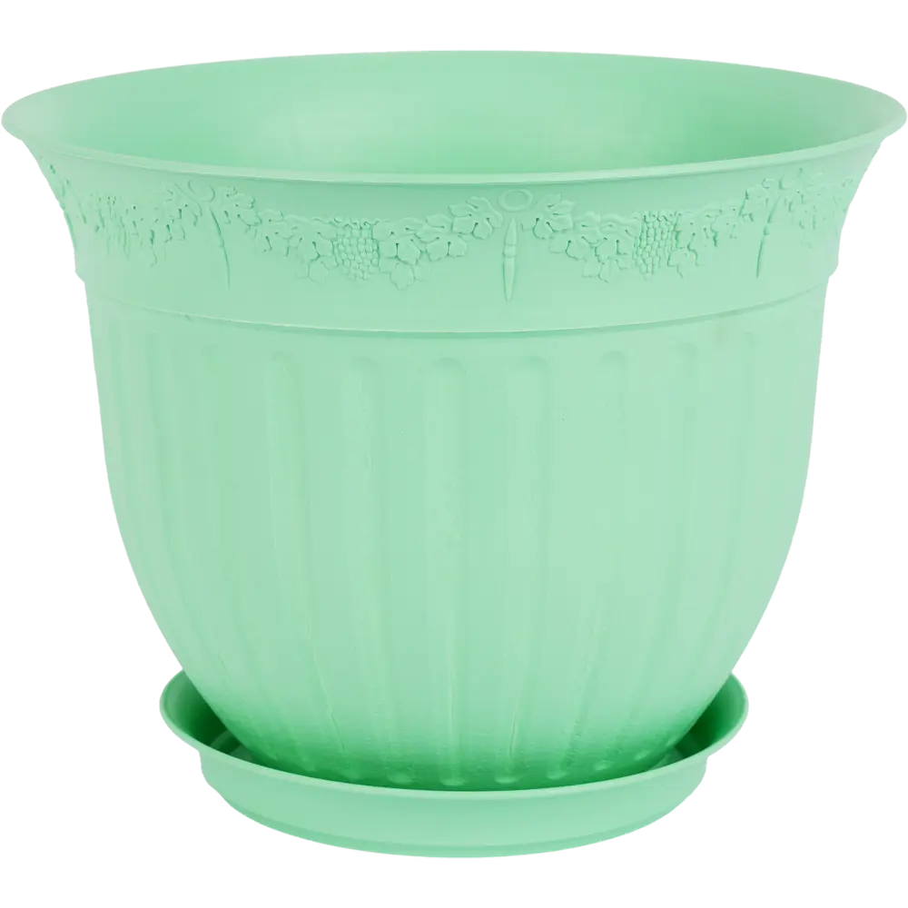 Кашпо Виноград ø30 h27.5 см v6 л пластик мятный Santreyd STLM-2027672