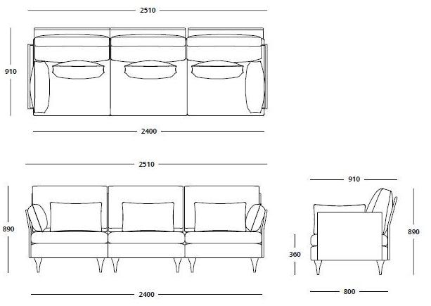 HMD INTERIORS Модульный диван из ткани Bau sun-id-1413181 - Вид №4