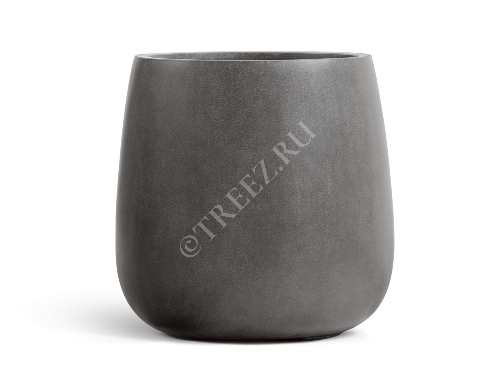 41.3321-02-072-GR-34 Кашпо  Effectory - серия Beton - Design-Чаша - Тёмно-серый бетон Цветочная коллекция  - Вид №2