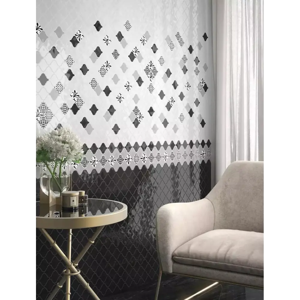 Мозаика Kerama Marazzi Arabesques Majolica 26x30 см цвет серый Арабески STLM-2133632 - Вид №6