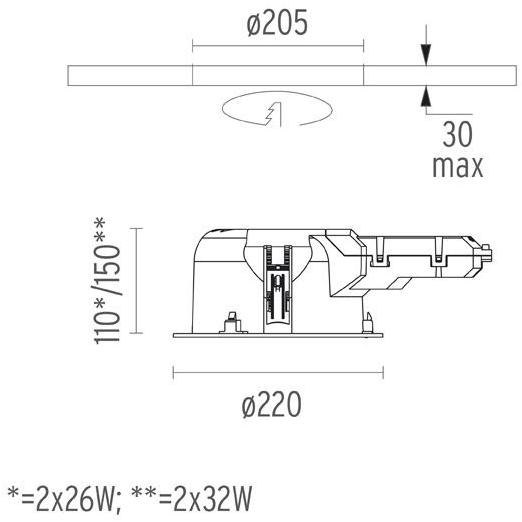 Flos Встраиваемый люминесцентный потолочный светильник Architectural collection - downlights sun-id-1499805 - Вид №4