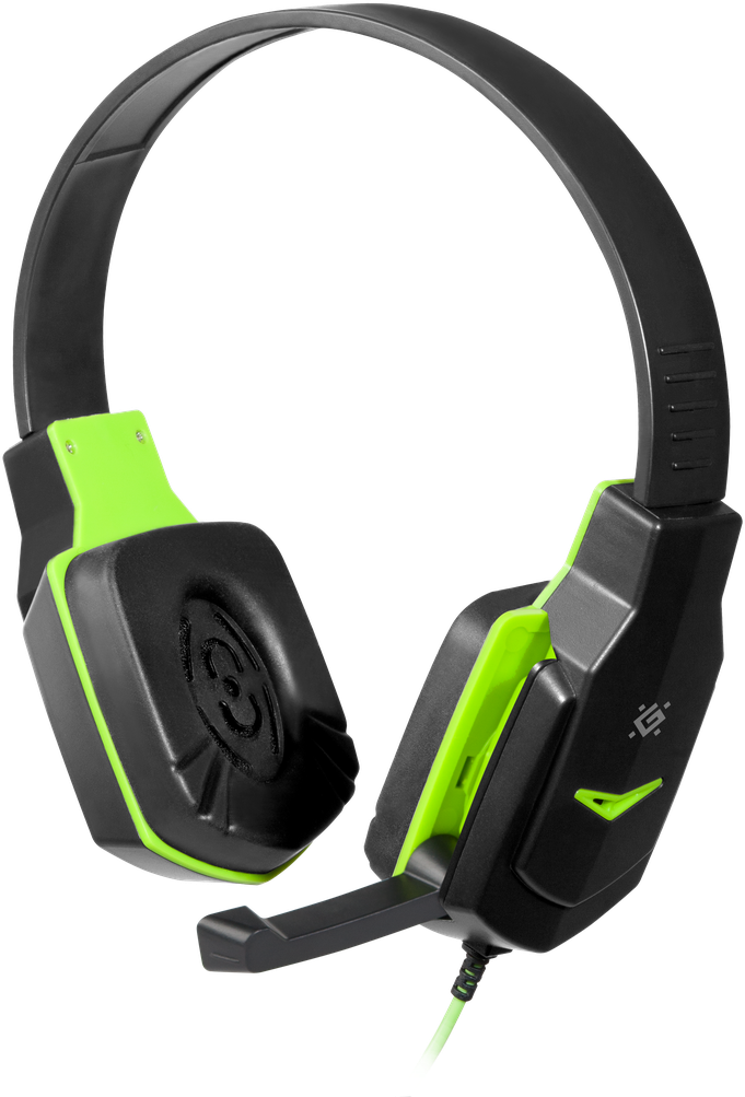 64032 игровая гарнитура warhead g-320 черный+зеленый, кабель 1.8 м Defender Santreyd 