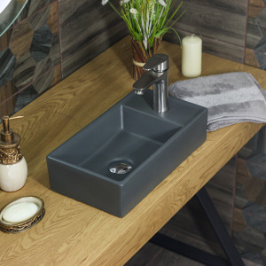 Накладная раковина melana mln-320351mg матовая серая