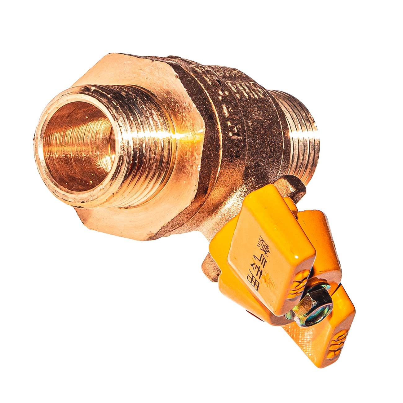 21070 Кран шаровой под газ н/н 1/2" бабочка, медь LAB.Space  - Вид №4