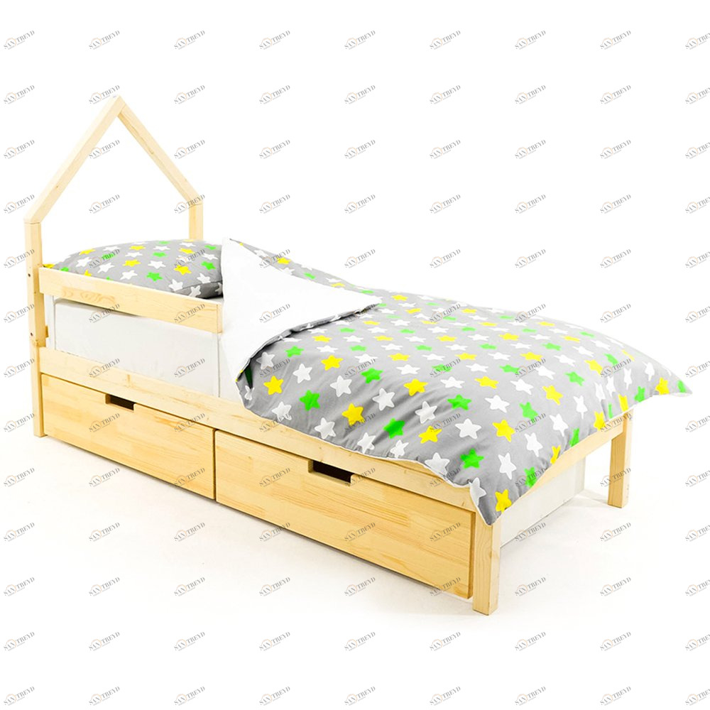 Детская кровать-домик мини Svogen натуральная БЕЛЬМАРКО  326834 Бежевый Santreyd 