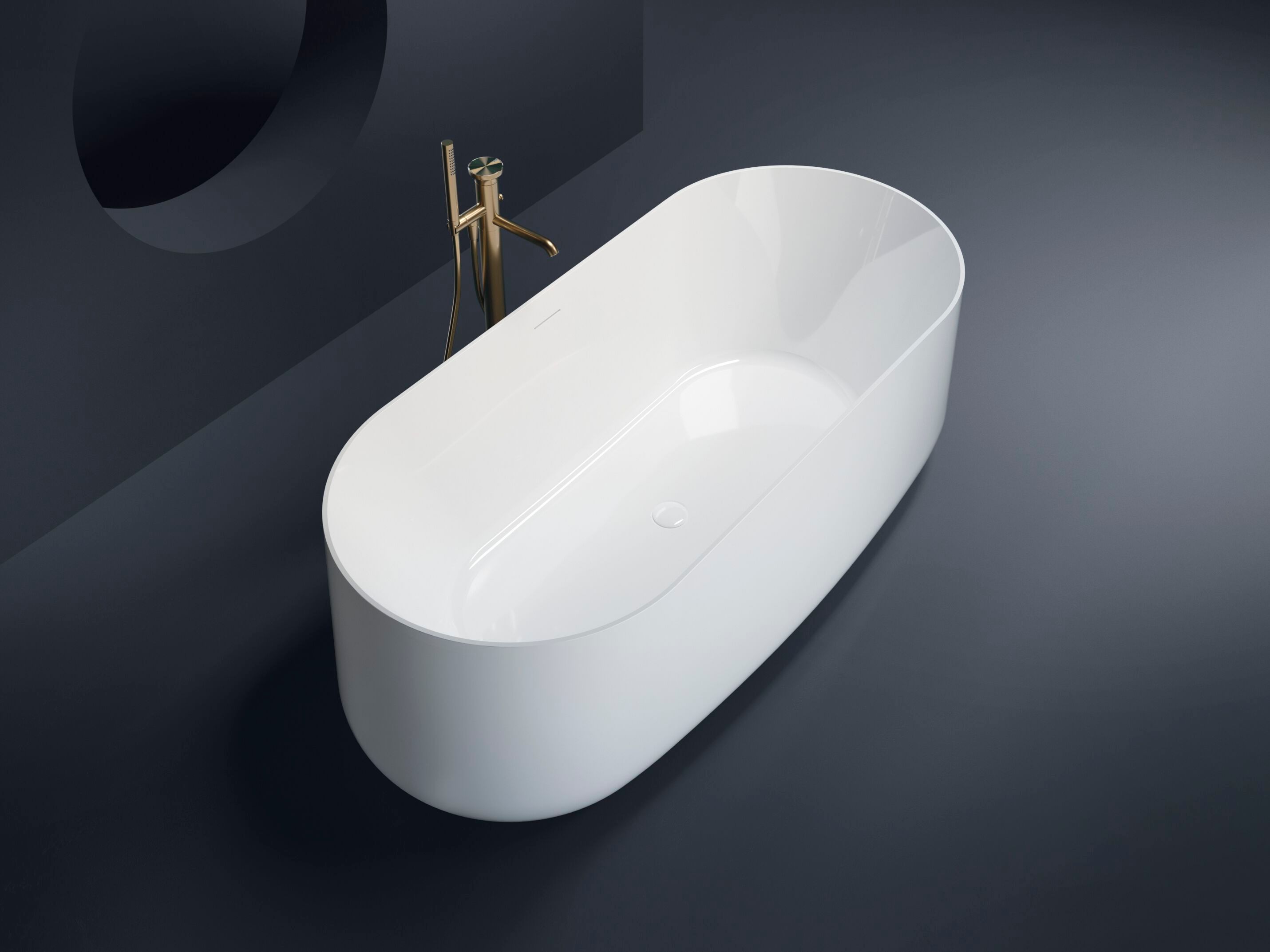 Акриловая овальная центральная ванна Gruppo Treesse мебель для ванной комнаты-отдельно стоящие ванны ARCH-00076882 - Вид №2