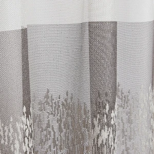 Тюль 1 п/м Полоска жаккард 280 см с утяжелителем цвет коричневый