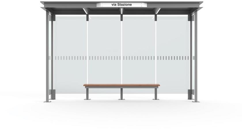 City Design Укрытие из стали и стекла для автобусной остановки sun-id-1370285 - Вид №1