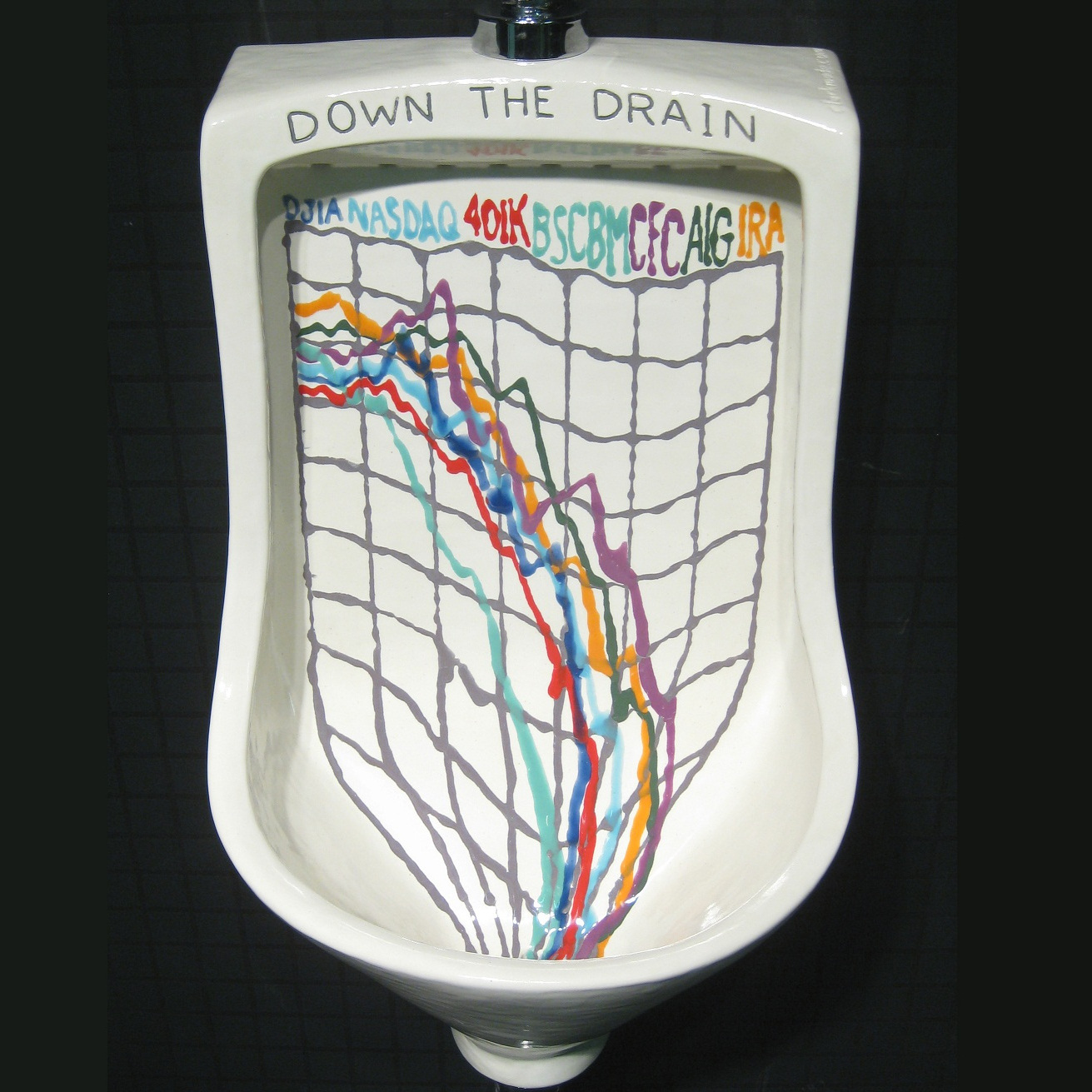 48685 Настенный писсуар, уринал с мушкой Clark Made Urinal - Вид №1