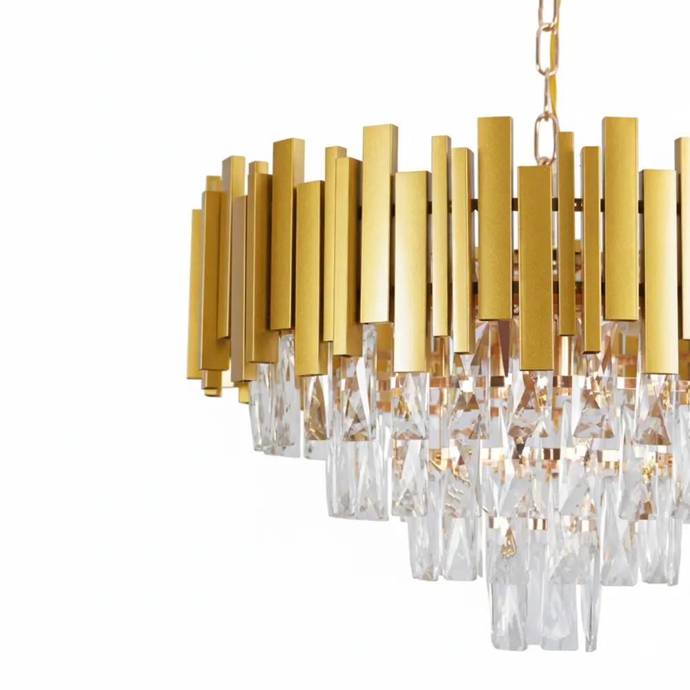 Люстра подвесная Frida 8 ламп 18 м² цвет золото/прозрачный ESTARES STLM-2204789 - Вид №4