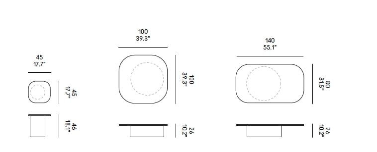 Журнальный столик из мрамора и ореха canaletto Casamania & Horm Марина ARCH-00082239 - Вид №8