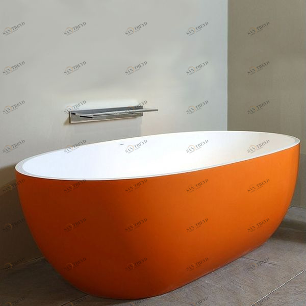 Ванна отдельностоящая Stone One Colour Touch Orange Aquamass COLOURTOUCHORANGE