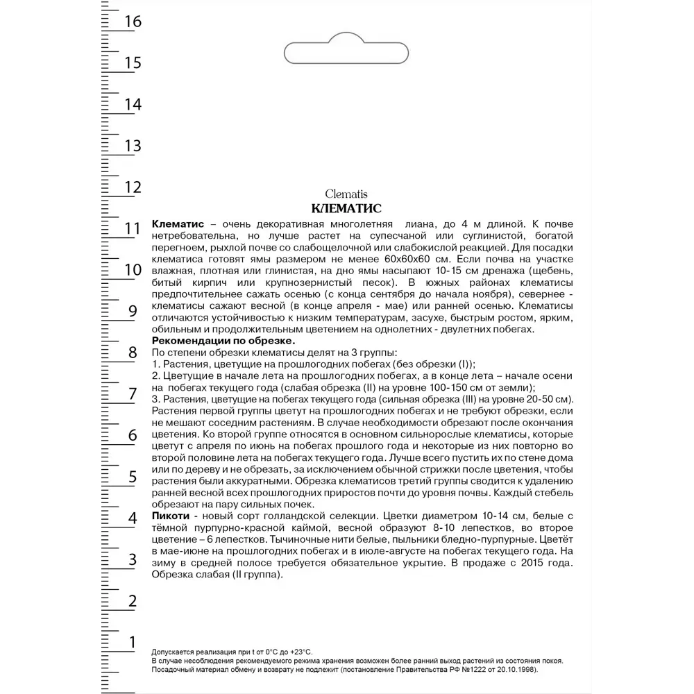 Клематис крупноцветковый Пикоти в капере 82527454 STLM-2205751 Santreyd  - Вид №1