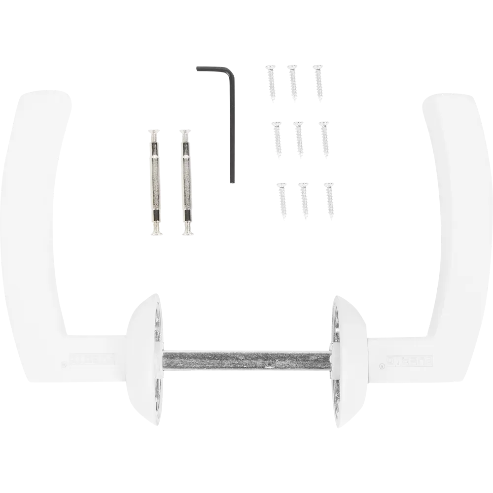 Дверные ручки Puerto 550-08MSW/CP, без запирания, цвет матовый белый/хром STLM-2044879 - Вид №1