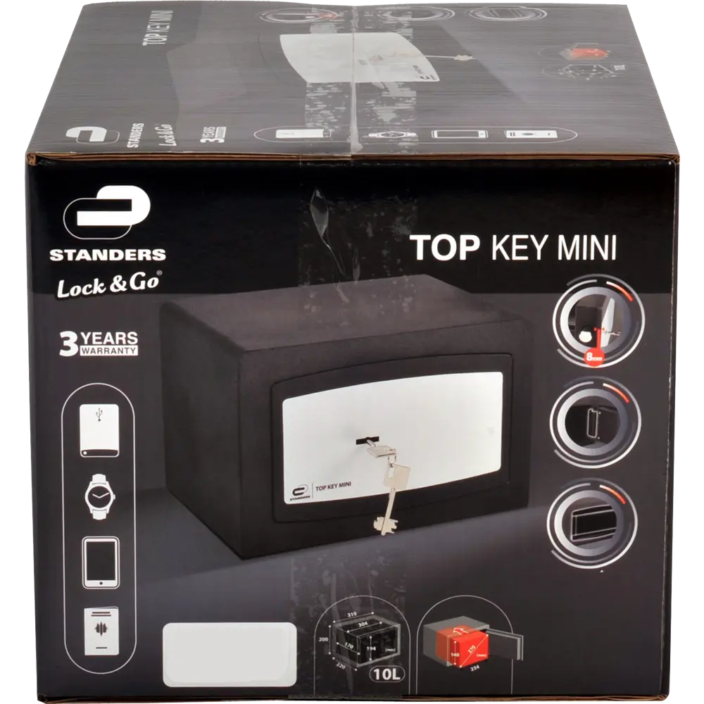 Сейф мебельный Standers N3, ключевой замок, 10 л STLM-2050281 - Вид №7