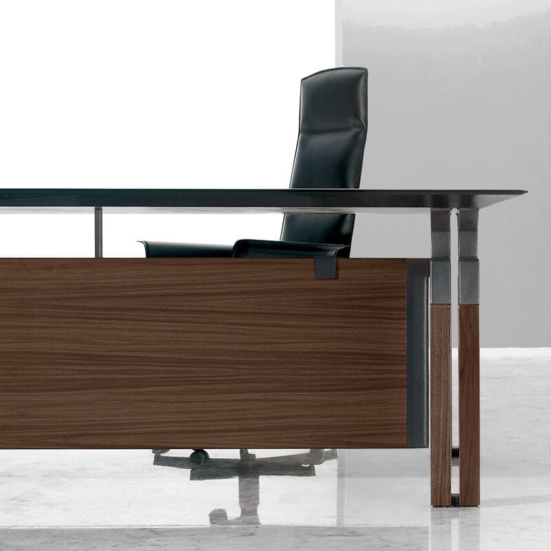 Деревянный прямоугольный рабочий стол с кожаной столешницей i 4 Mariani ARCH-00054872 - Вид №10