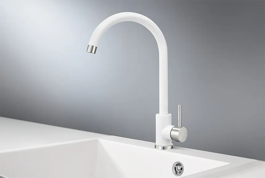 ST-4031, БЕЛЫЙ СМЕСИТЕЛЬ КУХОННЫЙ GRANULA Standart ST-4031-ST66