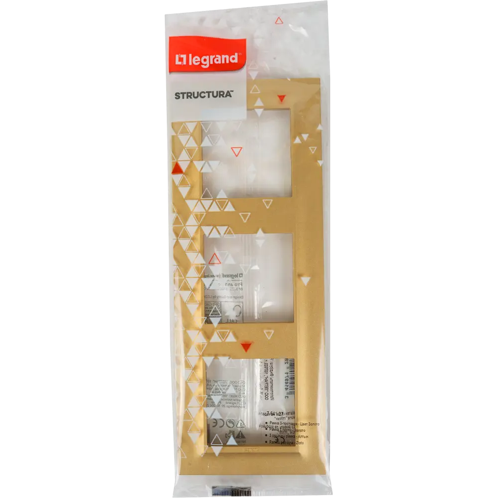Рамка Legrand Structura золото для розеток и выключателей 82064629 STLM-0018618 - Вид №4