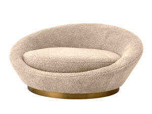 2-местный изогнутый тканевый диван