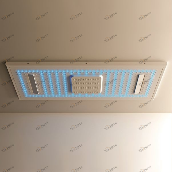 Moma Design Душевая лейка с доп.опциями Luce- Fibre SQUARE 1000 RAIN SHOWER белая Shower Wall SQSH07100OPTIONALLUCEFIBRE