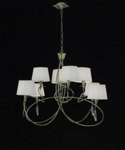 Подвесная люстра Mantra Mara Antique Brass 1634 MANTRA ДИЗАЙНЕРСКИЕ, MARA ANTIQUE BRASS 055970 Белый