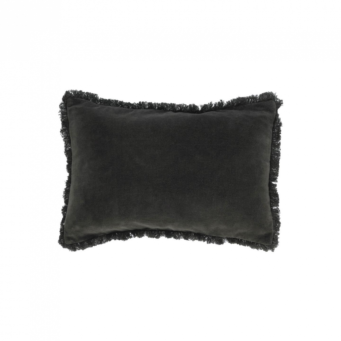 090884 Чехол для подушки 30x50 серый вельвет La Forma Celine - Вид №1