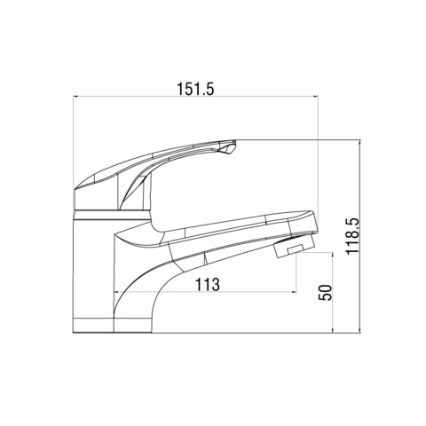 Orange OneLife P01-021cr полимерный смеситель для раковины никель sun-id-1517296 - Вид №1