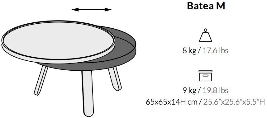 Woodendot Круглый журнальный столик из орехового дерева с местом для хранения вещей sun-id-1393119 - Вид №11