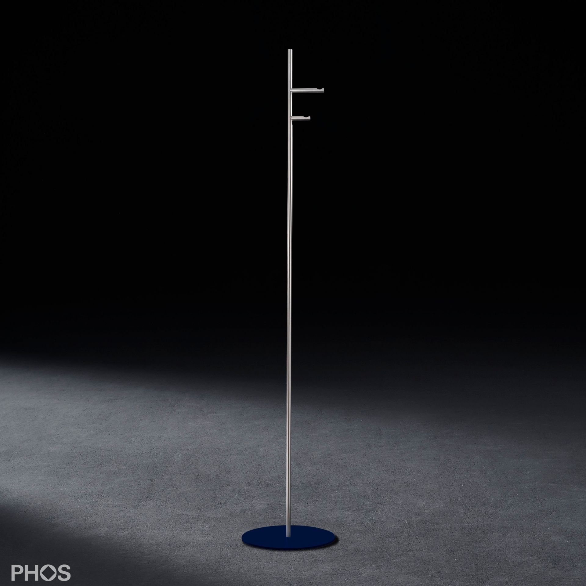 GSTS2V-BPB Вешалка для одежды, 2 вогнутых крючка, основание: синее. PHOS 