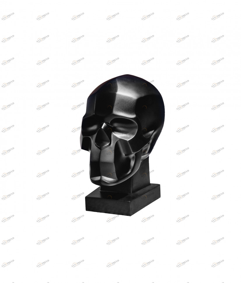 Статуэтка черная матовая "Череп" ICON DESIGNE  178163 Черный 