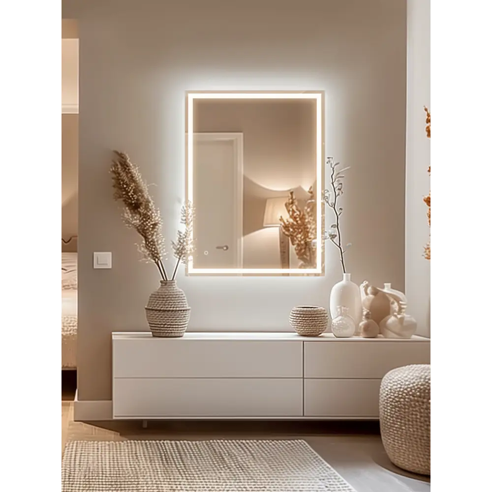 Зеркало в ванную комнату Бостон Лайт 100x80 см с подсветкой Santreyd STLM-2178965 - Вид №10