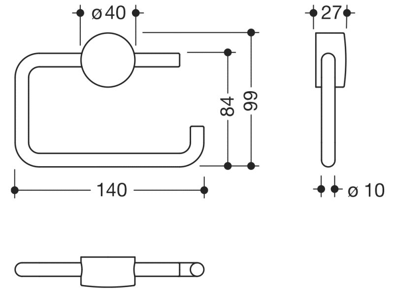 815.21.10040 держатель для туалетной бумаги HEWI WC-Accessoires  - Вид №4
